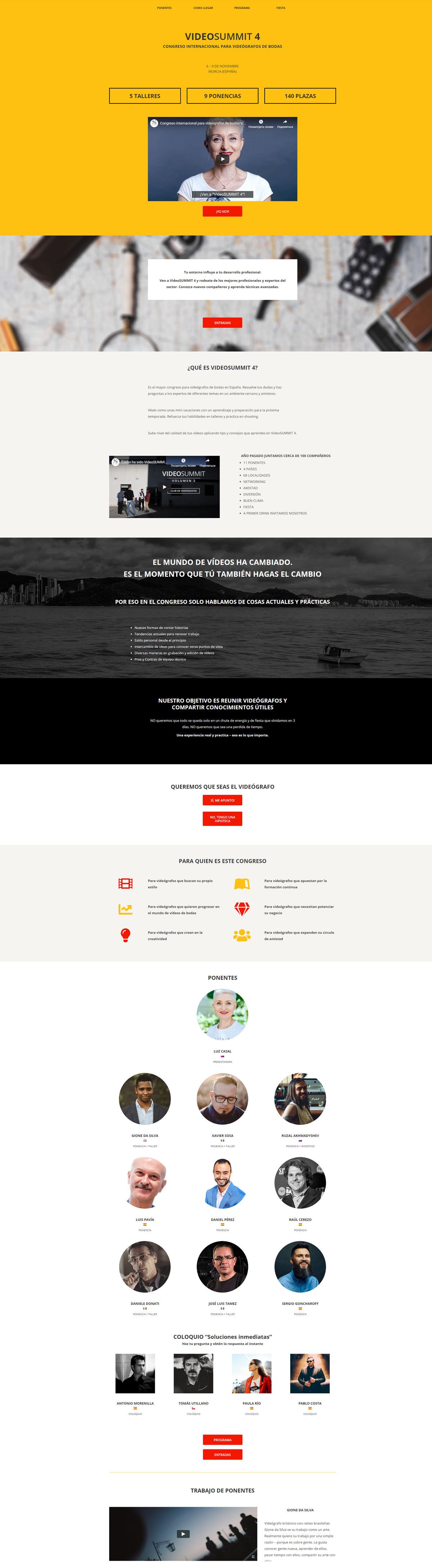 Diseño de paginas web. Pagina de aterrizaje